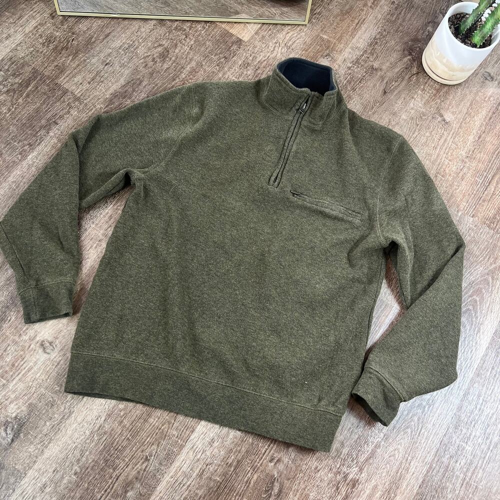 Pendleton Green Half Zip Pullover Sweatshirt - image 3